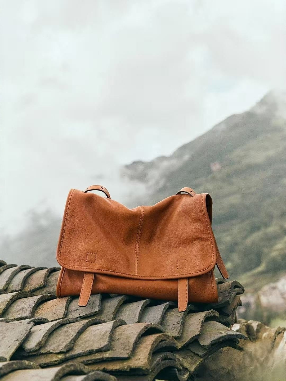 Genuine Leather Messenger Bag for Women