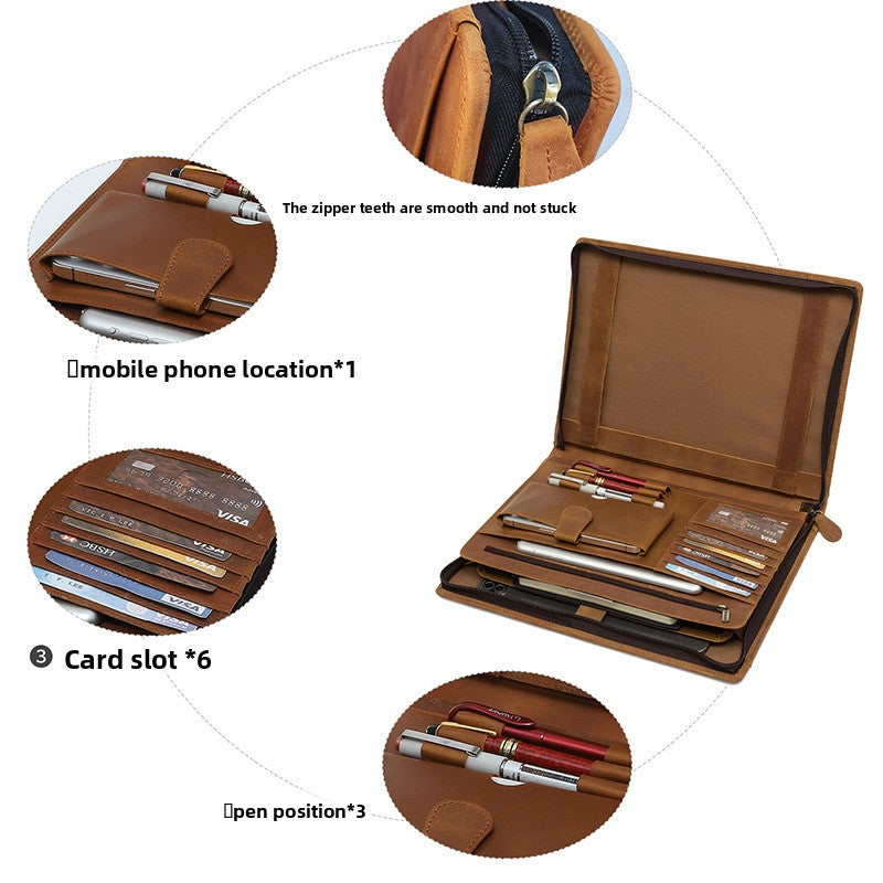 Genuine Leather Multifunctional Briefcase