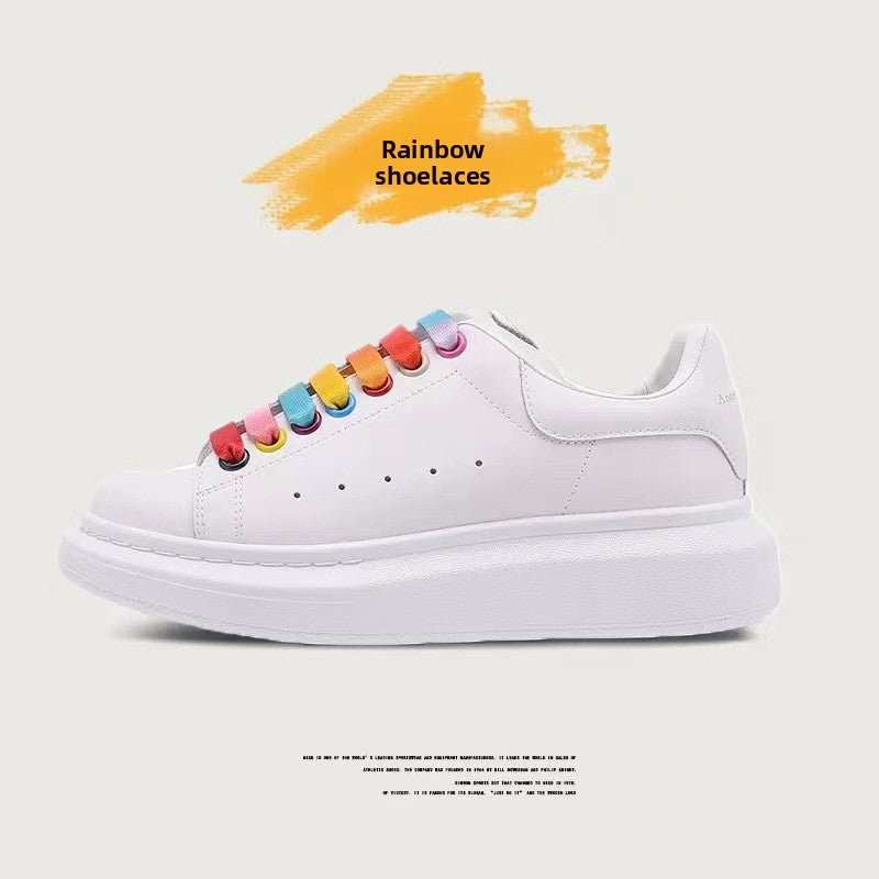 Genuine Leather Platform Sneakers