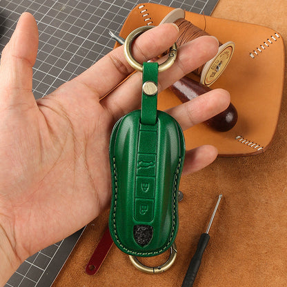 Genuine Leather Porsche Key Case