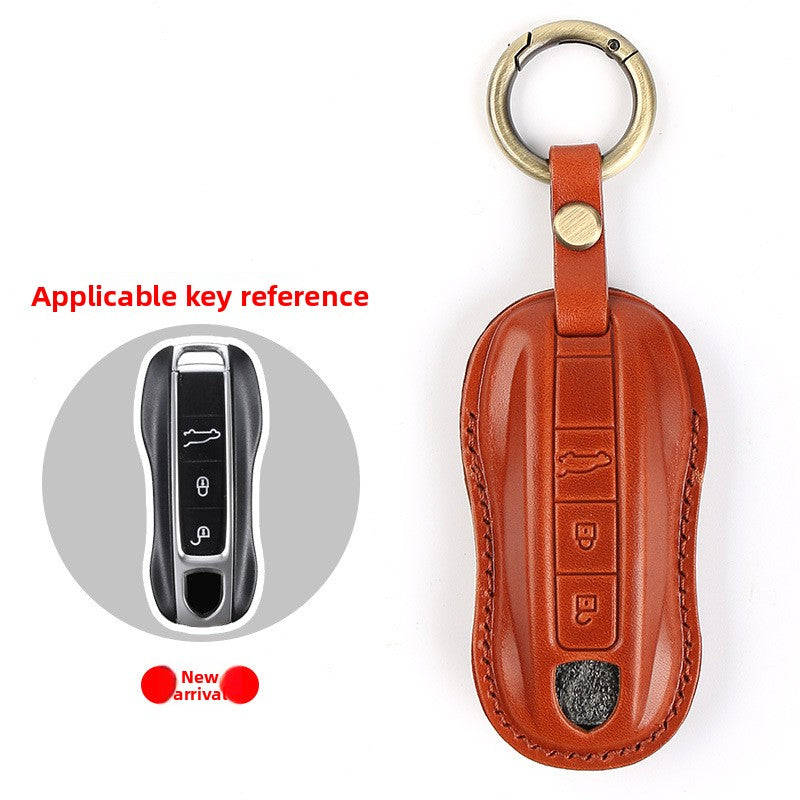 Genuine Leather Porsche Key Case