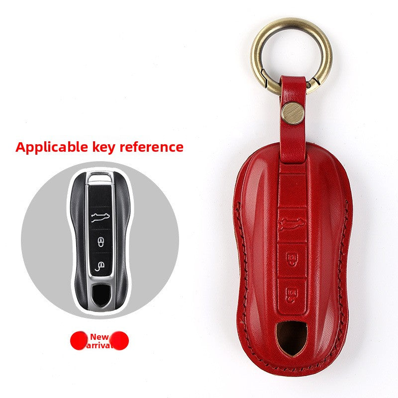 Genuine Leather Porsche Key Case