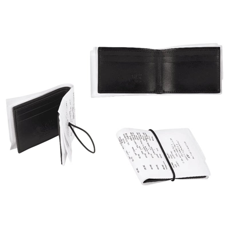 Genuine Leather Receipt Design Wallet