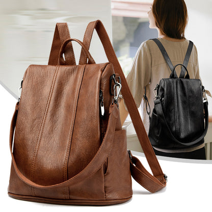 Genuine Leather Retro Backpack