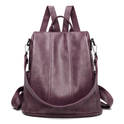 Genuine Leather Retro Backpack