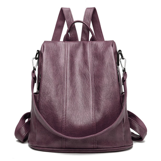 Genuine Leather Retro Backpack