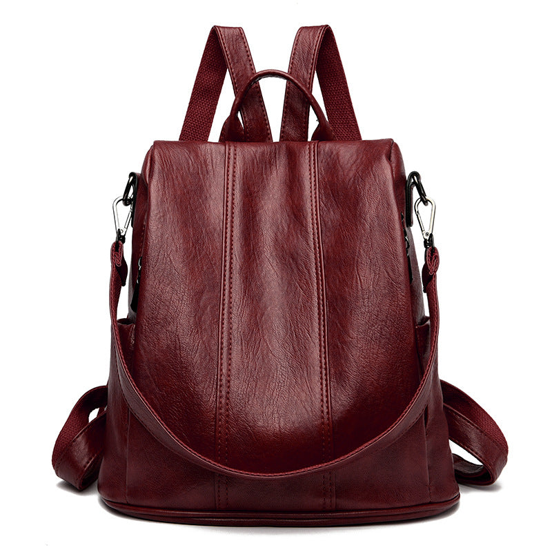 Genuine Leather Retro Backpack