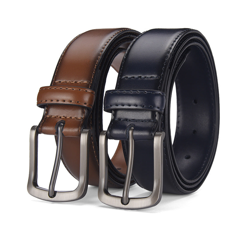 Genuine Leather Retro Business Casual Belt for Men