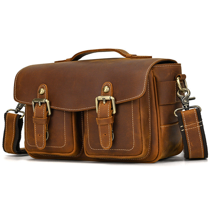Genuine Leather Retro Camera Bag