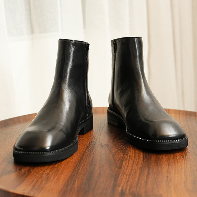 Genuine Leather Retro Chelsea Boots