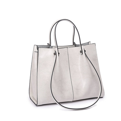 Genuine Leather Retro Shoulder Tote Bag