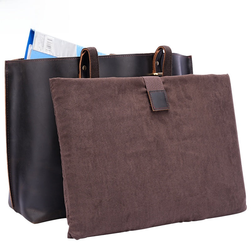 Genuine Leather Retro Tote Bag