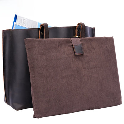 Genuine Leather Retro Tote Bag