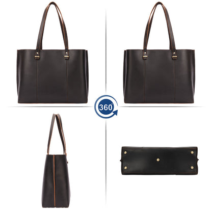 Genuine Leather Retro Tote Bag