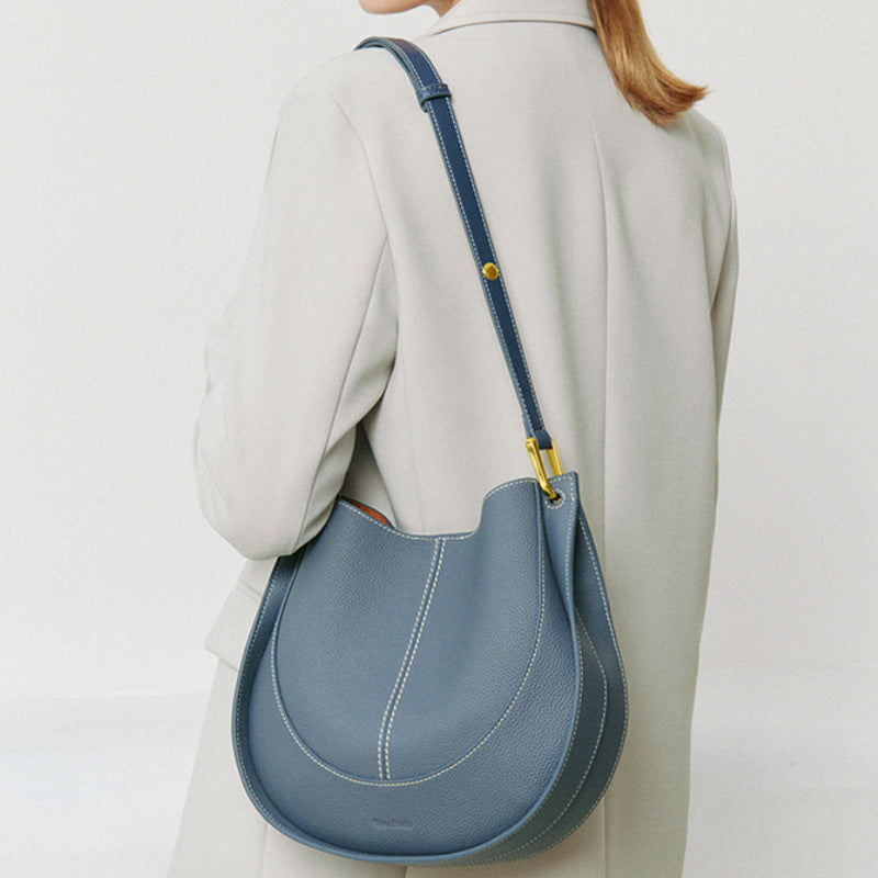 Genuine leather shoulder bag
