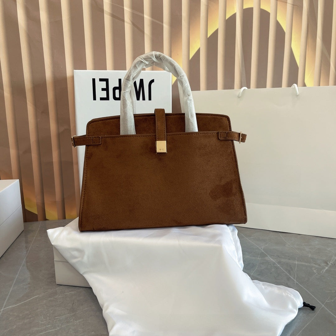 Genuine Leather Shoulder Crossbody Bag Retro Briefcase