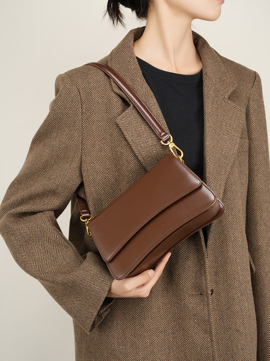 Genuine Leather Shoulder Crossbody Bag