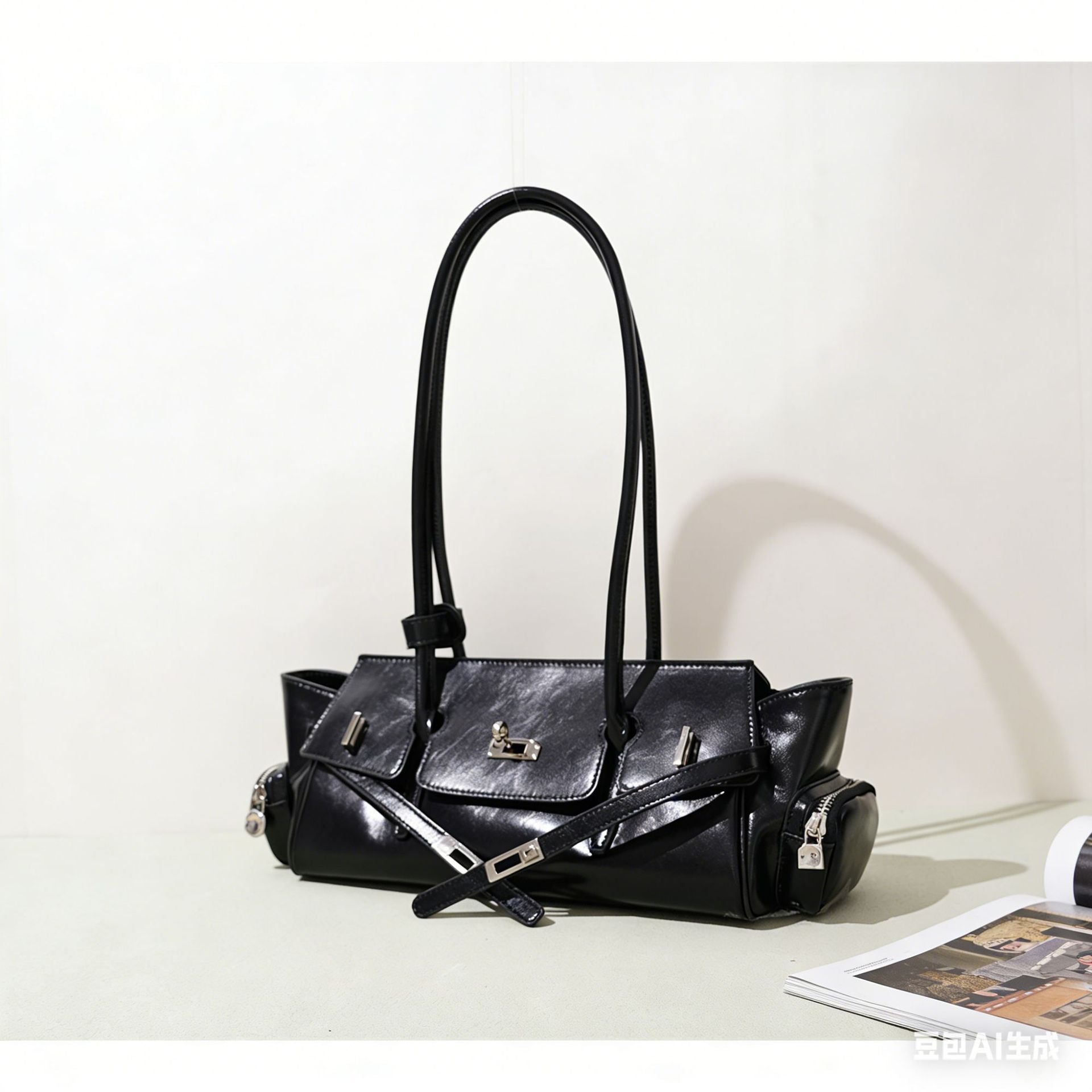 Genuine Leather Shoulder Handbag