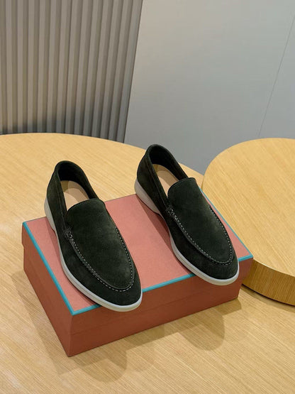 Genuine Leather Slip-On Loafers for Men