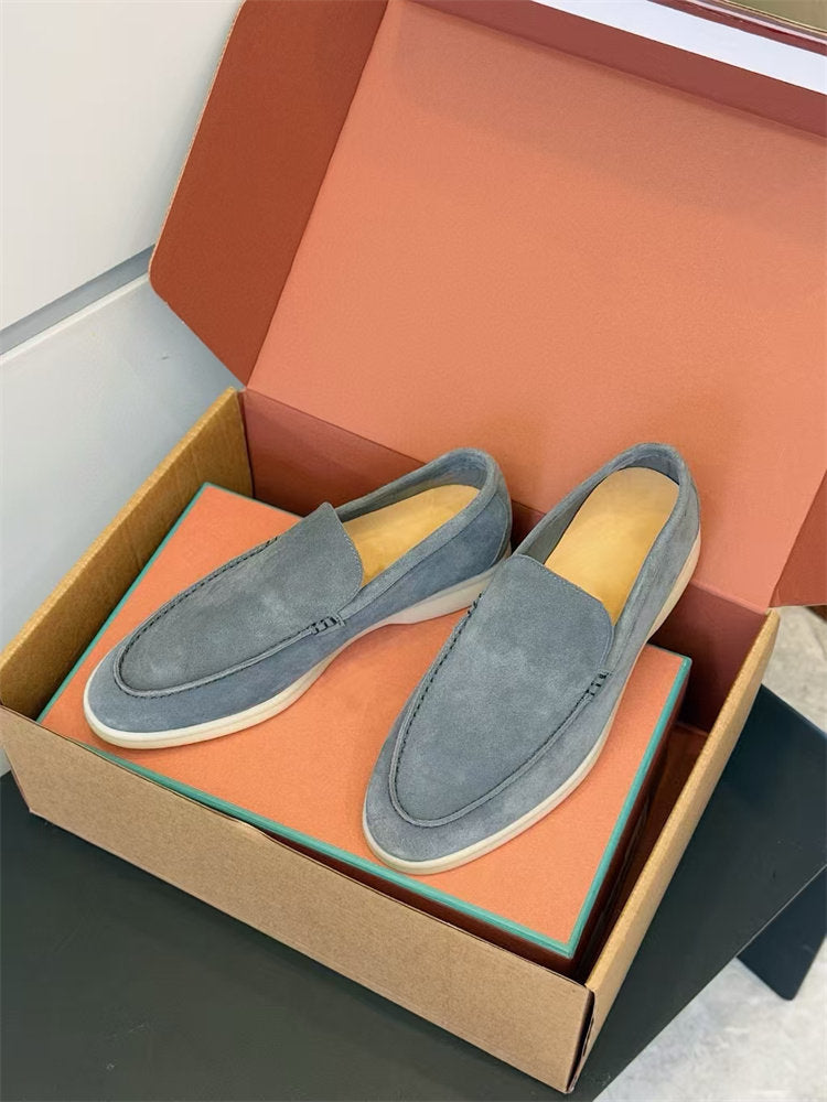 Genuine Leather Slip-On Loafers for Men