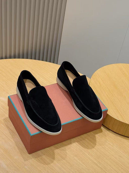 Genuine Leather Slip-On Loafers for Men