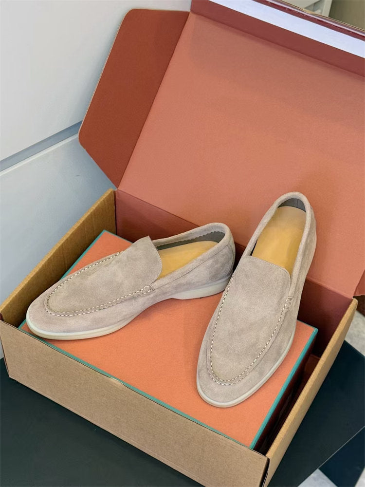 Genuine Leather Slip-On Loafers for Men