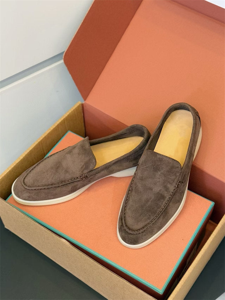 Genuine Leather Slip-On Loafers for Men