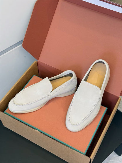 Genuine Leather Slip-On Loafers for Men