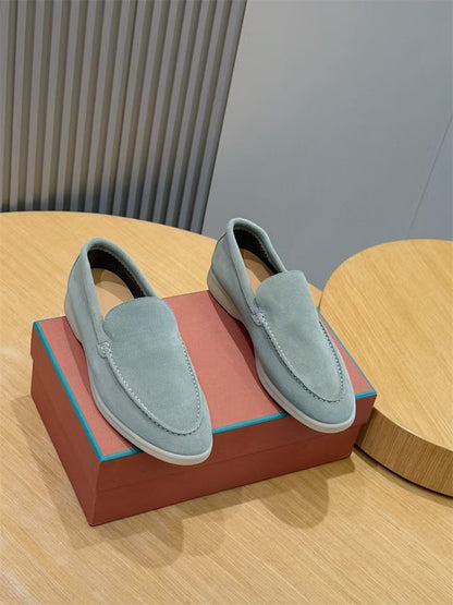 Genuine Leather Slip-On Loafers for Men
