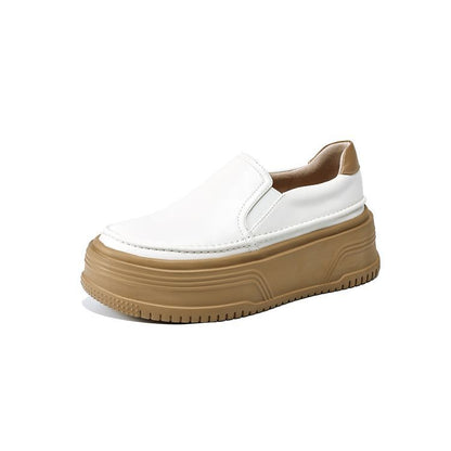 Genuine Leather Slip-On Loafers for Women
