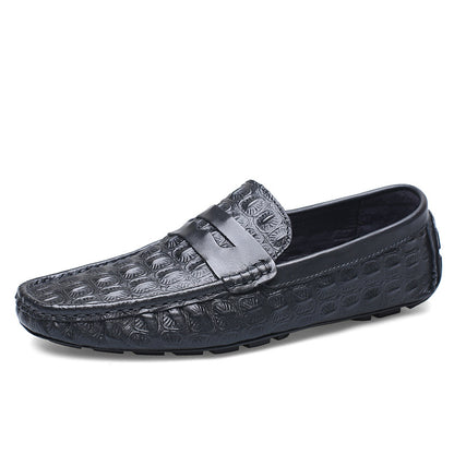 Genuine Leather Slip-On Loafers