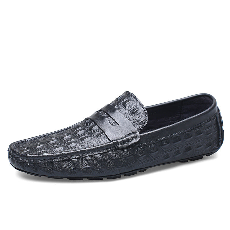 Genuine Leather Slip-On Loafers