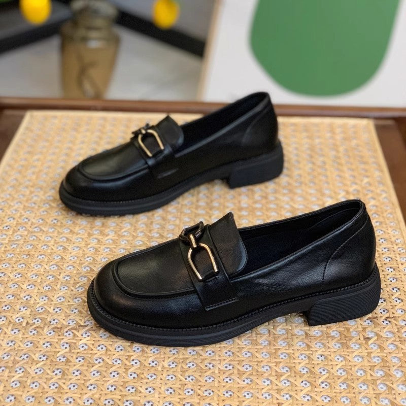 Genuine Leather Slip-On Loafers