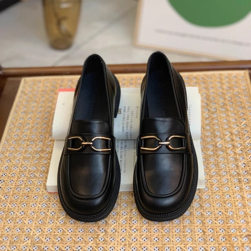 Genuine Leather Slip-On Loafers