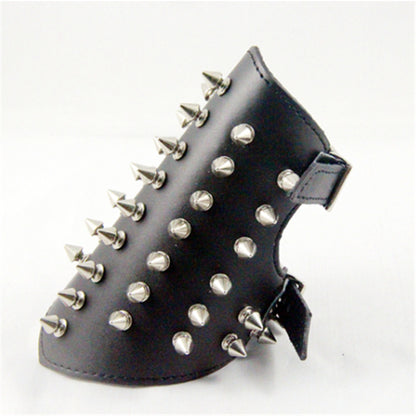 Genuine Leather Spiked Wristband
