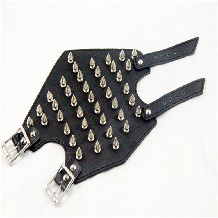 Genuine Leather Spiked Wristband
