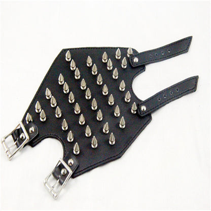 Genuine Leather Spiked Wristband