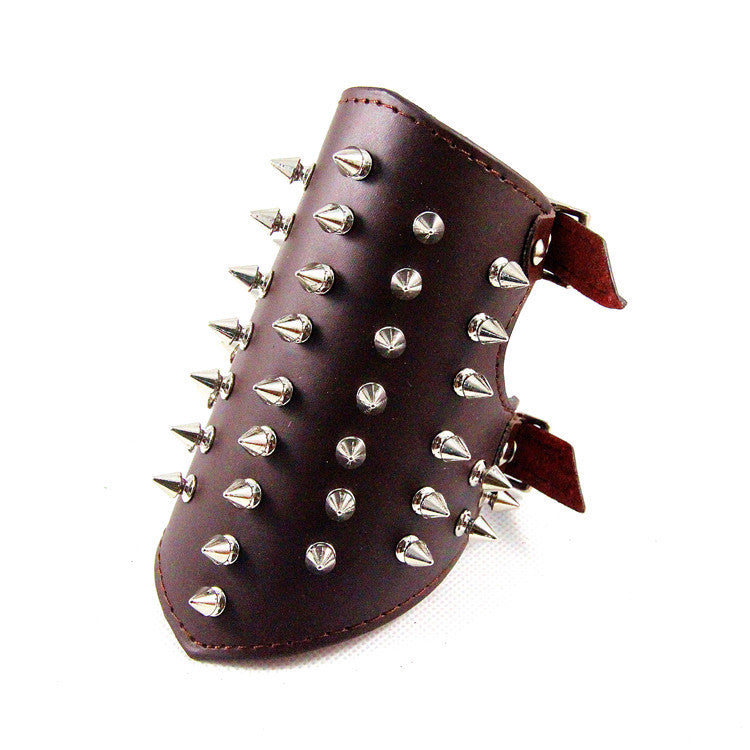 Genuine Leather Spiked Wristband
