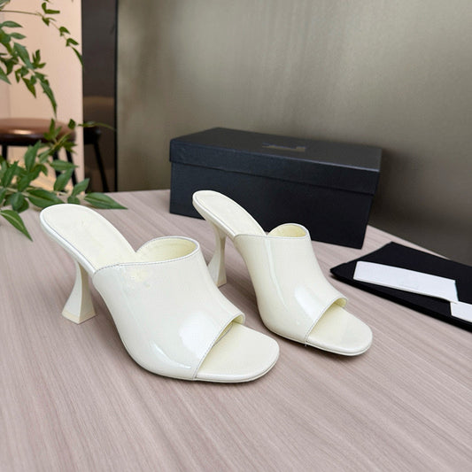 Genuine Leather Thin Heel Open Toe Sandals