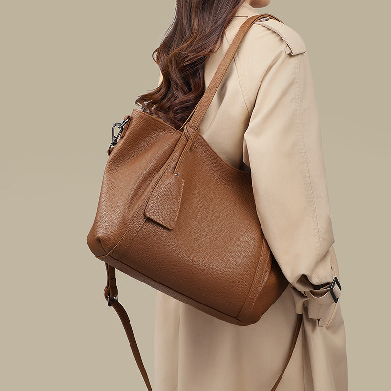 Genuine Leather Tote Shoulder Bag