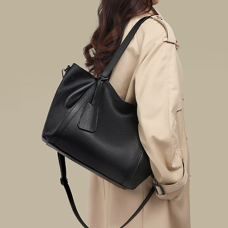 Genuine Leather Tote Shoulder Bag