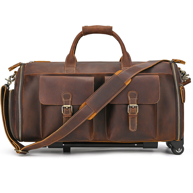 Genuine Leather Trolley Bag