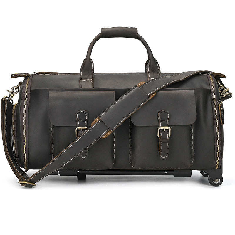 Genuine Leather Trolley Bag