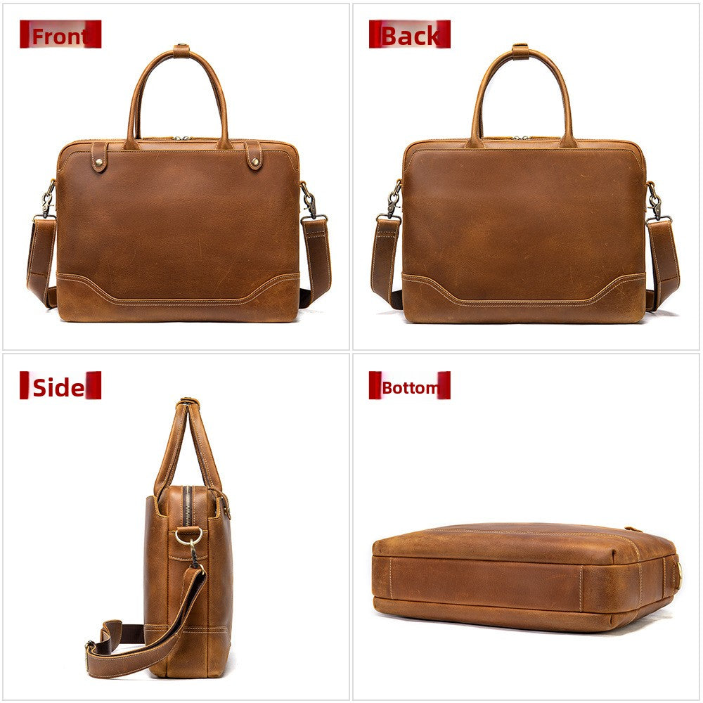 Genuine Leather Vintage Men's Briefcase