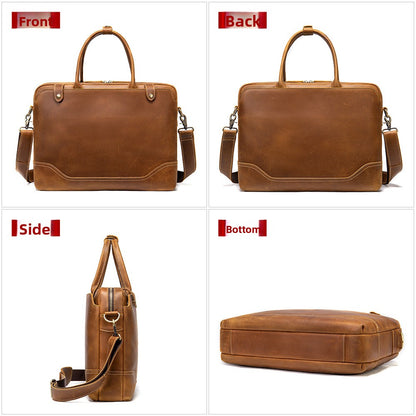 Genuine Leather Vintage Men's Briefcase