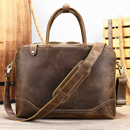 Genuine Leather Vintage Men's Briefcase