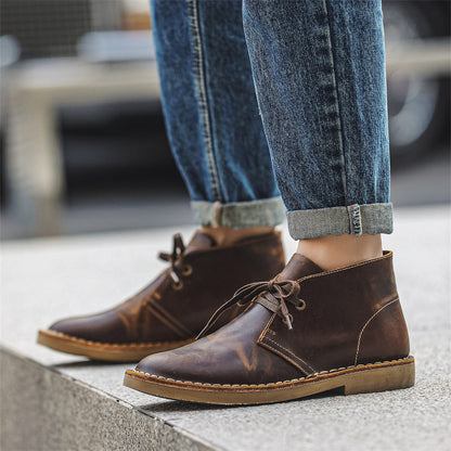 Genuine Leather Vintage Work Boots