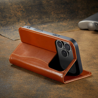 Genuine Leather Wallet-Style Phone Case