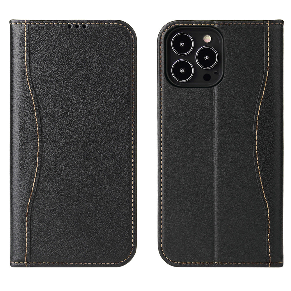 Genuine Leather Wallet-Style Phone Case