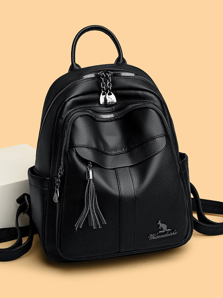 Genuine Leather Women Backpack